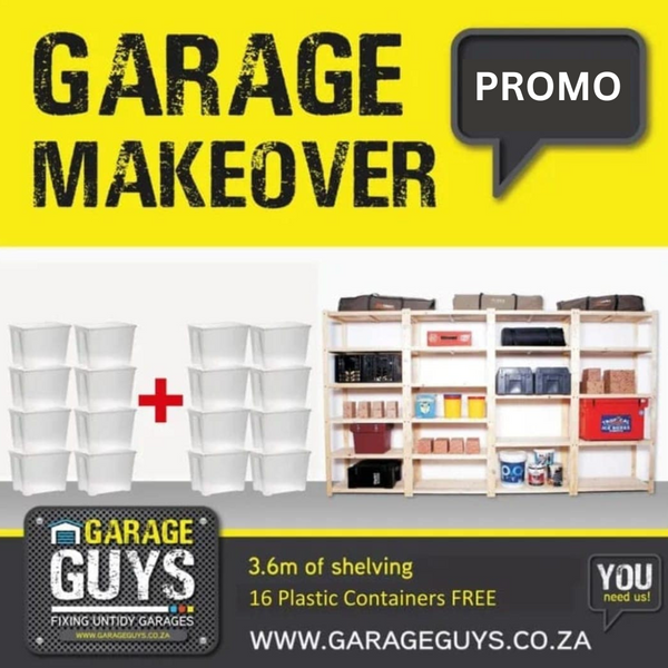 Garage Bundle DIY 4 Bay 5 Level With Plastic Storage Containers
