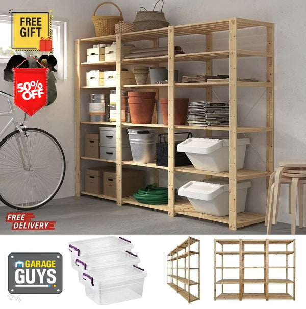 DIY 3 Bay 5 Level 2.1 m High with 3 Free Storage Containers