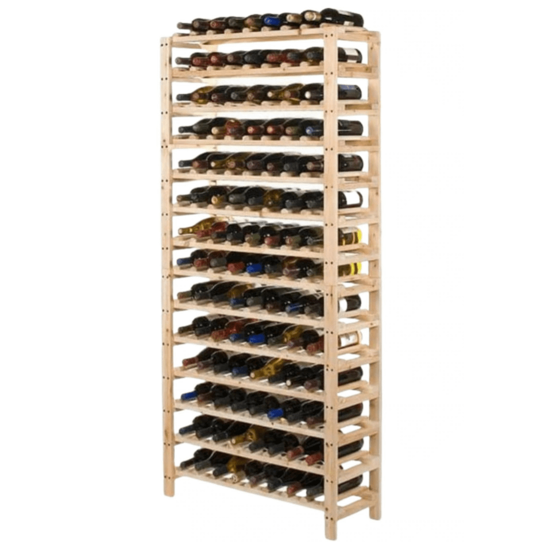 1‑Bay Modular Wooden Wine Rack – From m to m High Stores